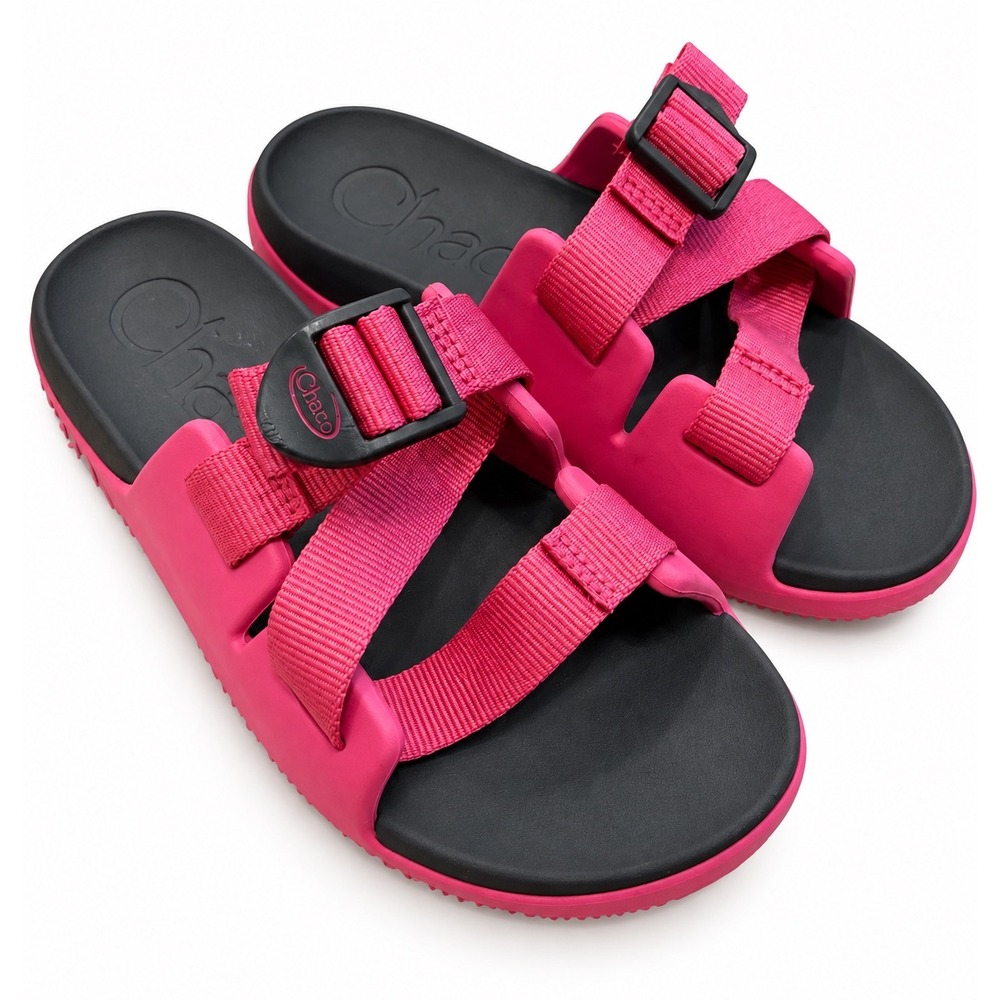 Chaco Chillos Slide Sandals Kids Size 3 Pink Adjustable Straps Lightweight